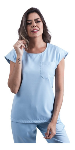  Scrub Comfy Pijama Cirúrgico Feminino - Azul Bebê