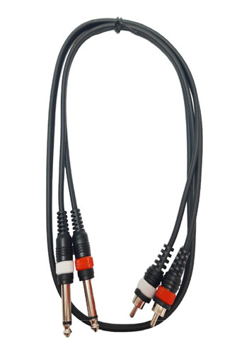 Cable 2 Rca A 2 Plug 6,5 Mono 1mt Warwick Rcl 20931 D4