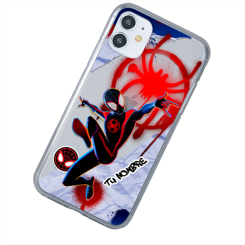 Funda Para iPhone Spiderman Miles Personalizada Nombre