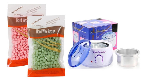 Kit Cera Española 200gr Hard+fundidor Spa Belleza Depilación