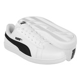 Tenis Caballero Puma Up Smash 37260502 Simipiel Bco