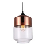 Pendente Redondo Cobre Bronze Vidro Vintage Led 4w