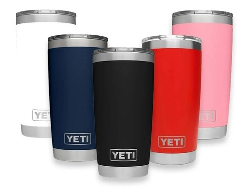 Paquete 5 Termos Yeti 20 Oz Varios Colores Tapa Sellable