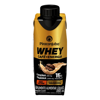 Bebida Whey 15g Cafe + Taurina Piracanjuba 250ml
