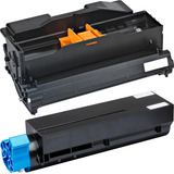 01 Cilindro + 01 Toner P/ Uso Oki B431 B431dn+ Mb491 Mb491+