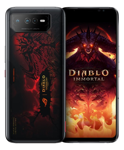 Asus Rog Phone 6 Diablo Immortal Edition Celular 16 Gb Ram 512 Gb Telefono 5g Dual Sim Snapdragon 8+ Gen 1 Smartphone Nfc Gaming Con Gatillos