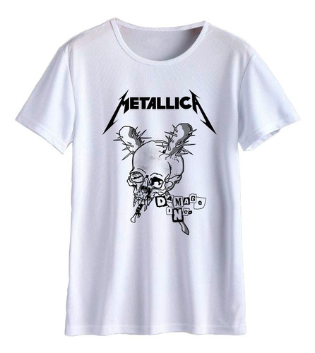 Remera Damage Inc Metallica  Estampada 