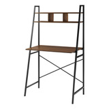 Walker Edison Escalera Industrial De Madera Y Metal Con Resp