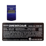 Sticker Etiqueta Pegatina Label Para Gameboy Color Gbc