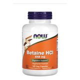 Betaína Hcl, Cloridrato De Betaina Now Foods 648mg, 120caps
