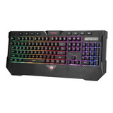 Teclado Gaming Marvo K656 Rgb Rainbow Color Del Teclado Negro