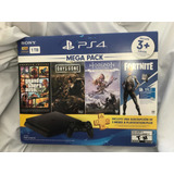 Consola Ps4 Slim 1 Tb Megapack Con 3 Juegos Gta V, Days Gone