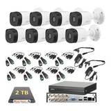 Kit Video Vigilancia 8 Cámaras 1080p Dahua Cctv 2 Tb Baluns