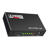 Splitter Hdmi 1x4 Full Hd 4k Y 2k Uhd Clonar Pantallas 