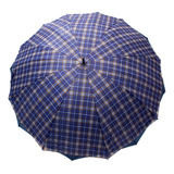 Paraguas Sombrilla Manual Con Diseño Escocés Tipo Bastón