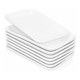 Platos Rectangulares Porcelana (8 Uds.)