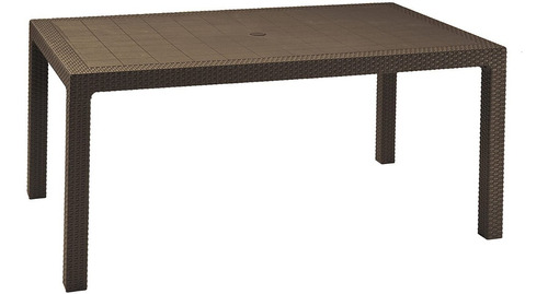 Mesa De Jardin Simil Rattan Plastica 150 X 90 Alejo Ct