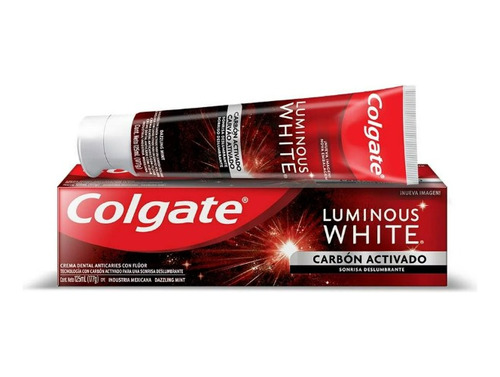 Pasta Dental Colgate Luminous White Carbón Activado En Crema