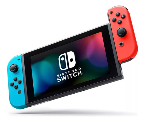 Nintendo Switch Neon Blue And Neon Red Joycon V2. Color Rojo