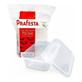 Pote Descartável 750ml Freezer Microondas Marmita - 144 Un. Cor Transparente