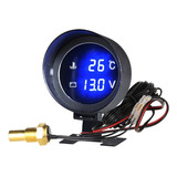 Voltímetro Digital + Marcador Temperatura Água Automotivo 