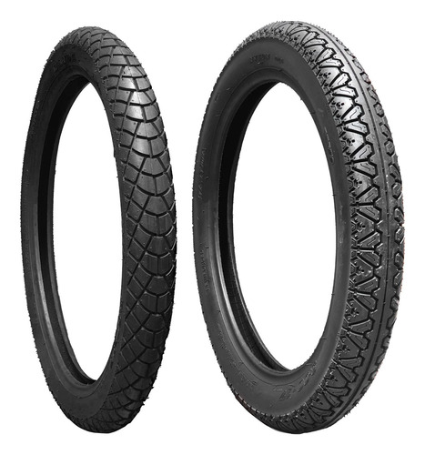 Set Llantas 2.5-17 + 3.00-17 Para Moto Tubetype P6052 Wanda