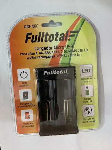 Cargador Micro Usb Linea Pilas Litio Fulltotal 010-1010