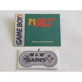 Manual Playtronic Do Jogo F-1 Race - Nintendo Game Boy