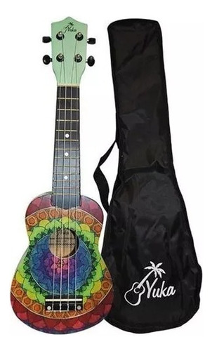 Ukelele Soprano Yuka Yus60 Mandala Colores Con Funda