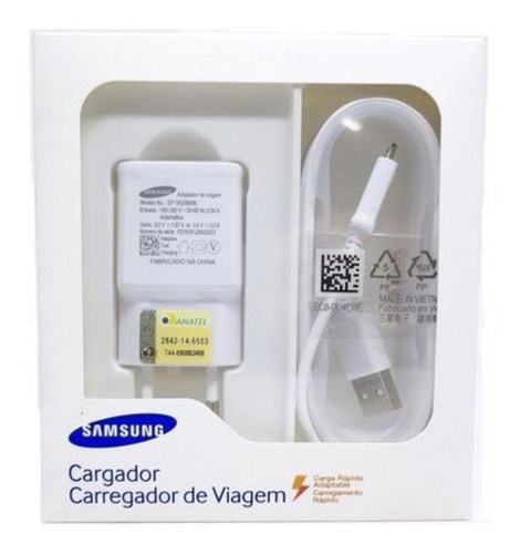 Carregador Turbo Samsung 15w Galaxy J5 Prime Micro Usb