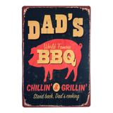 Dads Bbq Stand Back Dads Cooking Metal Vintage Cartel D...