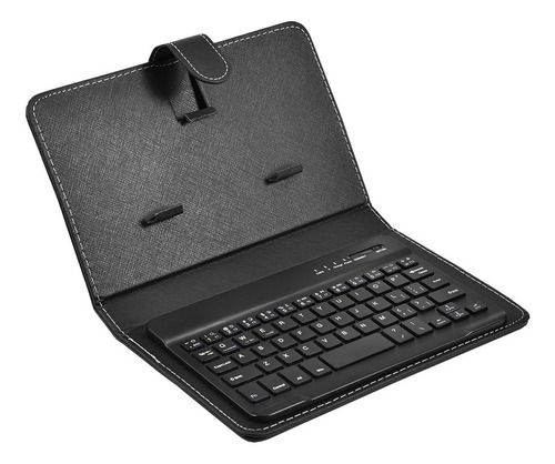 Mini Teclado Inalámbrico Bluetooth Con Funda De Piel Sintéti