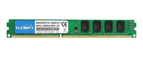 Tecmiyo Memory Ram 4gb Ddr3l 1600mhz Udimm For Desktop