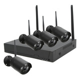 Kit Nvr De 4 Canales, Cámaras Cctv Para Exteriores Y 2 Megap