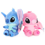  Pelúcia Lilo E Stitch E Angel Namorados Casal Disney 20cm 