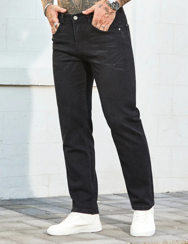 Pantalones Vaqueros Para Hombre Rectos Algodón Arjen Kroos | MercadoLibre