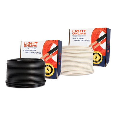 Cable Eléctrico Calibre 8 Con 100m Cca Aires Acondicionados Cubierta Negro y blanco | Envío gratis