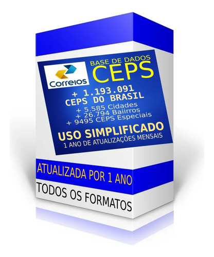 Base Cep E Dne Correios 08/2023 - Completa Download Formatos