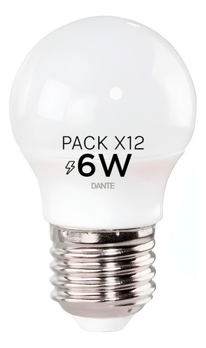 Pack X12 Lampara Led Gota 6w E27 Guirnalda Frio Calido Luz 