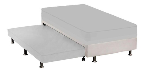 Lençol De Elástico Solteiro 78x188x18cm Cinza Cama Auxiliar