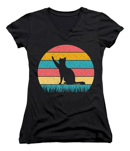 Camiseta Amante De Los Gatos Para Mujer