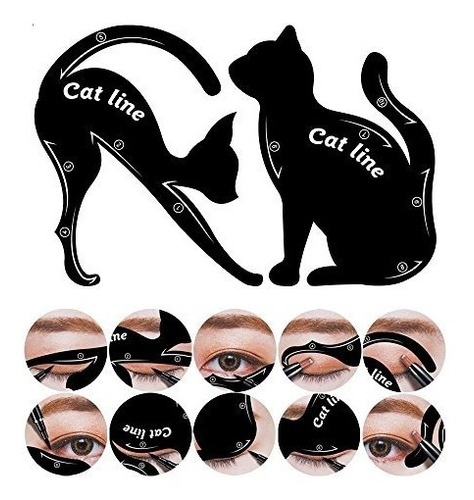 Cat Line Stencils Para El Delineado De Ojos En Forma De Gato