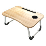 Mesa Plegable Para Cama Y Notebook Multifuncional De Madera