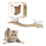 Kit Play Gatos Nicho Prateleira Face Cat Ponte Cj 4 Pcs