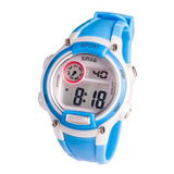 Relógio Infantil Prova Dagua Digital Camuflado Original Top Cor Da Correia Azul E Branco 859