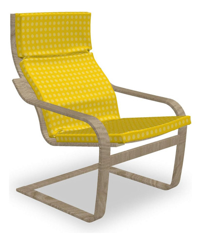 Ambesonne Cojín Y Funda Para Sillón Amarillo, Diseño De Flor