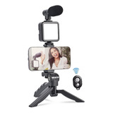 Estabilizador De Celular Kit De Video Vlogging Led Mic Ay-49