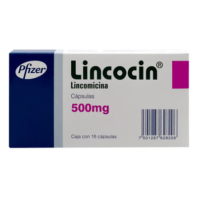 Lincocin Cápsula 500 Mg, 16 Cápsulas