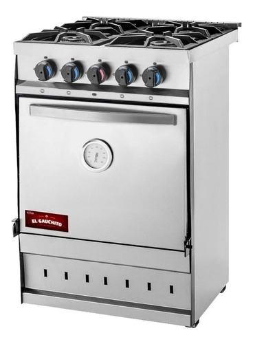 Cocina Sol Real Gauchito 550 A Gas 4 Hornallas Puerta Ciega