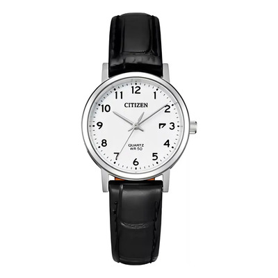 Citizen White Dial Ladies Dress Eu6090-03a ........ Dcmstore Correa Plateado Bisel Plateado Fondo Gris oscuro | Meses sin interés